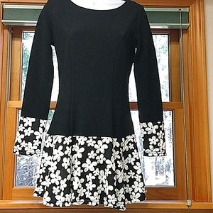Mini dress, black and white, size medium.